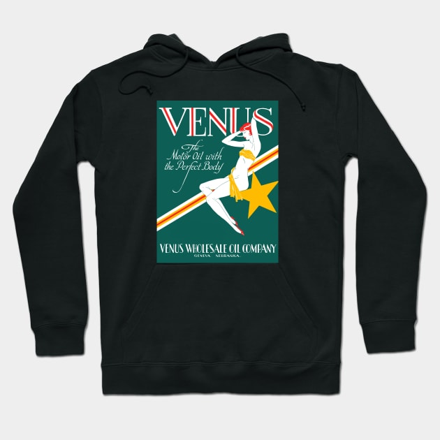 1925 Venus Oil Company Hoodie by historicimage